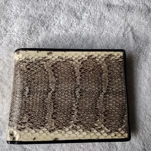 Men's Bifold Wallet Genuine Snakeskin Leather NWOT